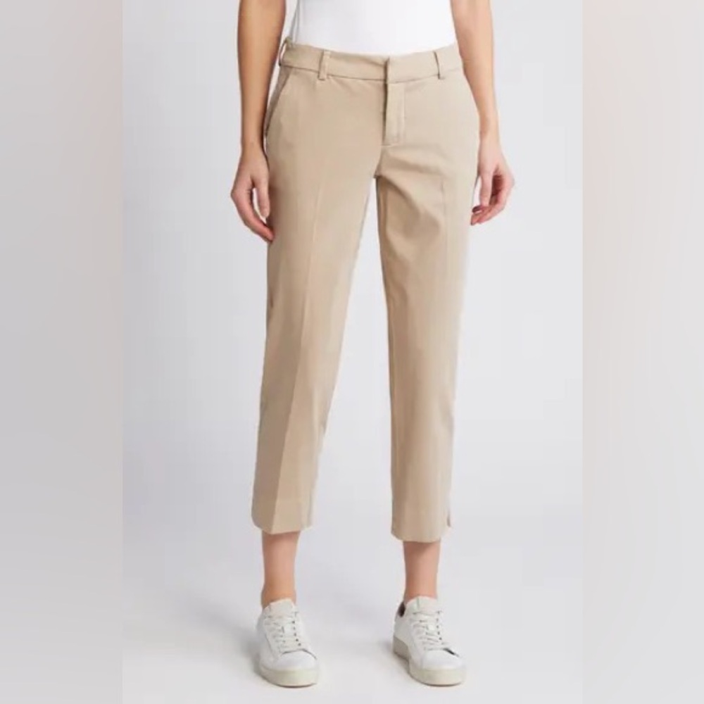 Liverpool Cropped Trouser Khakis - Chalk Color Women’s Sz 10